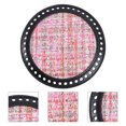 thumbnail image 2 of 1PC 18CM Artificial Leather Bag Base Round Bag Bottom Base Plate Bag Bottom Board DIY Woven Bag Material Manual Bag Leather Accessories for Bag Making (Pink+Cloth), 2 of 8