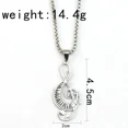 thumbnail image 3 of Musical Note Hollow Pendant Necklace Women Piano Keys 14K White Gold Goth Necklace Music Symbol Gift Jewelry Gift, 3 of 6