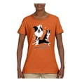 thumbnail image 2 of If It's Not a Border Collie It's Just a Dog Gift | Womens Dog Lover Graphic T-Shirt, Orange, 2XL, 2 of 3