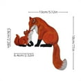 thumbnail image 3 of Handmade Wooden Mama And Baby Fox Ornament, Farm Cute Fox Statue Door Corner Sculpture Decor Sign, Creative Wooden Art Figurine Decoration for Garden, 3 of 5