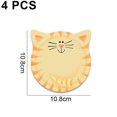 thumbnail image 2 of A5 green Posavasos de cerámica con forma de gato, juego de 4, ideas de regalos únicas para amantes de los gatos, regalo de decoración de mesa de comedor de bar, 2 of 5