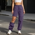 thumbnail image 2 of Hudaneo Womens Pants Lightweight Cargo Pants for Womens Zip-Off Trekking Trousers Waterproof Joggers Hiking Pants, Dark Purple XXL, 2 of 6