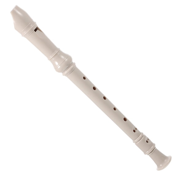OATIPHO  White Resin Soprano Recorder for Beginners with Smooth Sound 1Set