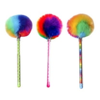LULULION Adorable Ballpoint Pen Assorted Color Plastic and Plush Material 3Pcs
