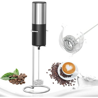 ELITAPRO Ultra-High-Speed 19,000 RPM, Milk Frother Double Whisk, Unique Detachable Egg Beater and Stand for Quick Preparation (peach)