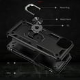 thumbnail image 3 of Compatible with iPhone 15 Case,with 360 Ring Holder Kickstand Card case, Armor Military Grade Protection Hybrid Silicone TPU PC Rugged Case, Magnetic with Car Mount Phone Cover,Black, 3 of 6