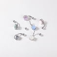 thumbnail image 5 of ZS 6 Pcs 14G Acrylic Belly Button Rings Sequins Navel Piercing Banana Barbell Belly Ring, 5 of 5