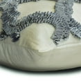 thumbnail image 2 of Custom Pillow Case, Decorative Grey 14"x14" (35x35 cm) Cushion Covers, Linen Ribbon Embroidery Throw Pillows For Sofa, Geometric Pattern Modern Style - Quilling Grey, 2 of 5