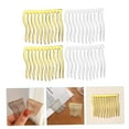 thumbnail image 3 of Wedding Hair Clip 8 pcs Combs Women Bridal Comb Wide Accessories Fine Flexible Wedding Gold Girls Side Clip Clips Teeth Hair Tooth Metal French Decorative for Small Veil Hair Styling Tools, 3 of 5