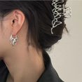 thumbnail image 4 of Punk Flame Hoop Earrings for Women Minimalist Dangle Drop Huggie Hoops Statement Earrings Small Hoop Christmas Ear Jewelry Gifts Hypoallergenic, 4 of 6