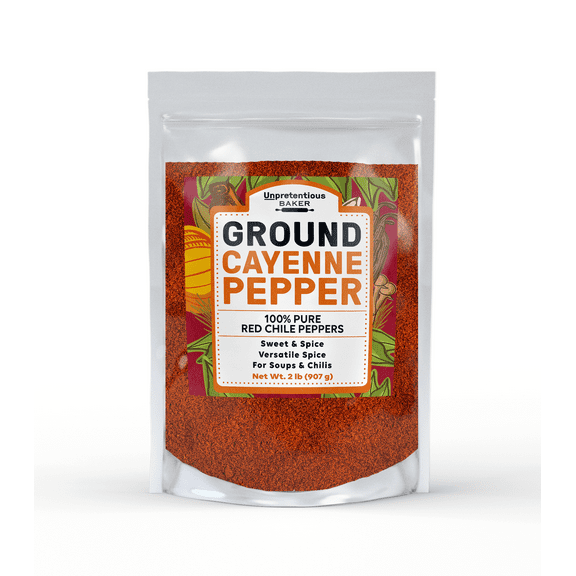 Unpretentious Cayenne Pepper Ground2 lb, Spicy Flavor, Tacos, Soups, Sauces, Restaurant Quality