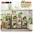 thumbnail image 4 of Soporte para plantas Bamworld, juego de 4 estantes de madera para interior y exterior, 4 of 7