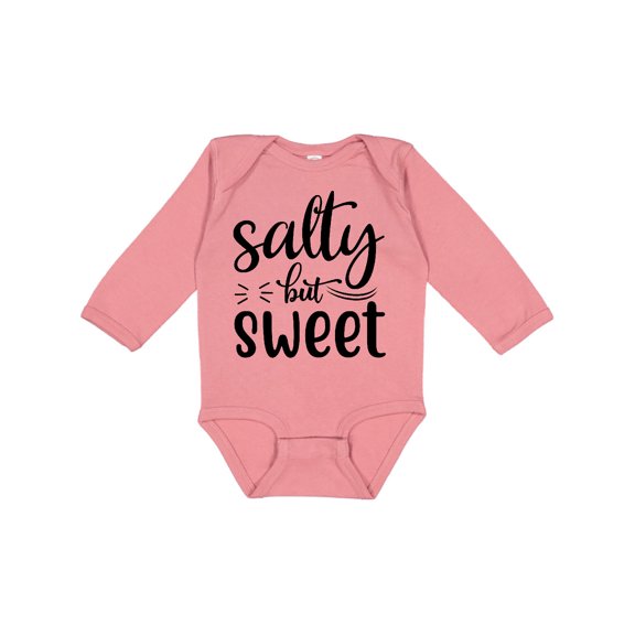 Inktastic Salty but Sweet Boys or Girls Long Sleeve Baby Bodysuit