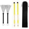 thumbnail image 2 of Palillos de Bambú Hugo Palillos de tambor de bambú Bolsa para Principiantes Producción Instrumentos Musicales Amarillo, 2 of 10