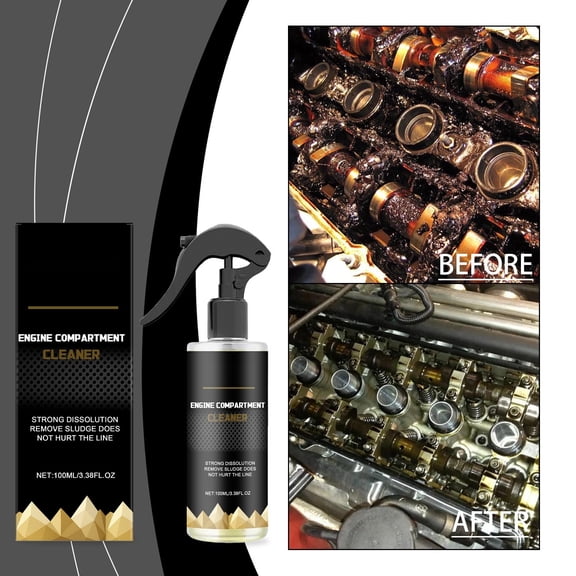HJuyYuah Engine Bay Cleaner - Automotive Engine Compartment & Motor Degreaser, Removes Grease & Grime for a Detailed Look 3.4 fl oz