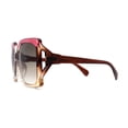 thumbnail image 4 of Womens Mod Oversized Rectangle Chic Sunglasses Burgundy Brown, 4 of 4
