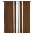 thumbnail image 2 of Brown White Stripe Sheer Curtains 84 Inches Long, Modern Rustic Vertical Striped Light Filering Curtains, Breathable Simi Curtain Privacy Drapes for Living Room Bedroom Lightweight Window Treatment, 2 of 9