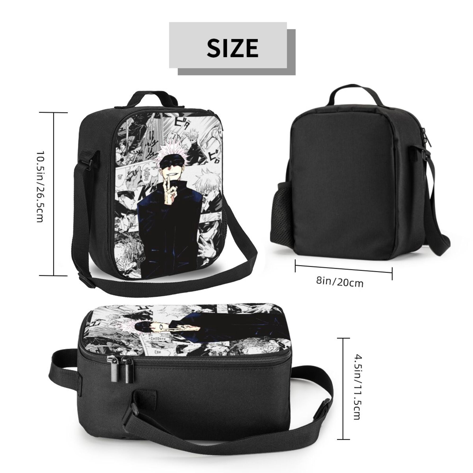 Jujutsu Kaisen Satoru Gojo Lunch Bag Lunch Box Lightweight Durable Lunch Tote Bag Portable Reusable Lunch Box Tote For Work Sport Picnic Camping