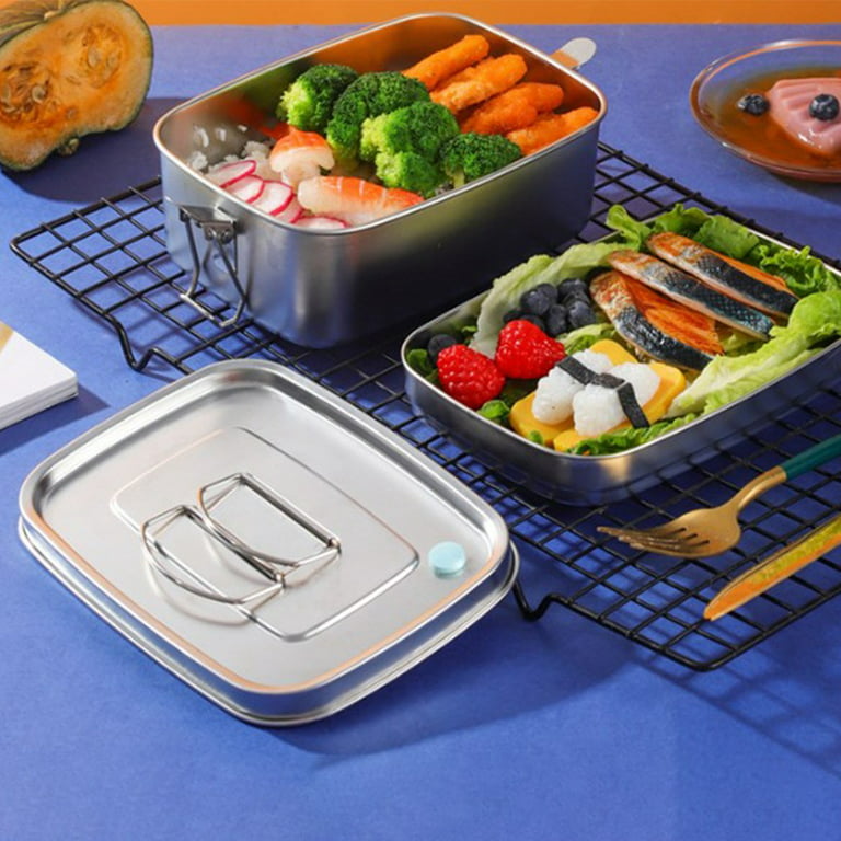 HANMFEI Stainless Steel Bento Box,1150ml Adult Lunch Box,4 Compartments Lunch  Box for Kids and Adults 