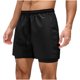 thumbnail image 1 of Pantalones Cortos de Cintura Elástica para Hombre con Bolsillos, Color Sólido, Cordón de Cintura Elástica Casual Y Bolsillos Pantalones Cortos para Hombres Verano Casual, 1 of 5