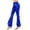 Blue, variant on Women's Metallic High-Waisted Flare Pants, Shiny Leather Tiered Ruffle Hem Bootcut Trousers, Stage Performance & Party Wear, 9 Colors, Sizes S-3XL