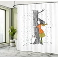 thumbnail image 5 of Ambesonne Tree Shower Curtain, Girl Pug Hugging a Tree, 69"Wx84"L, Multicolor, 5 of 5