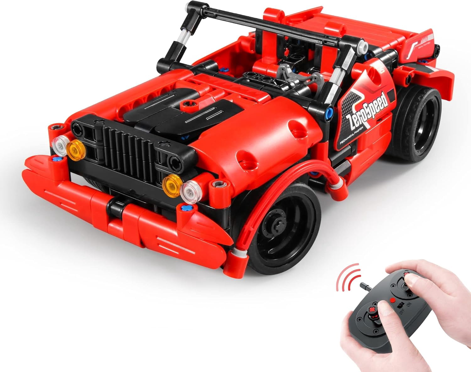 STEM Car Toy Building Toy Gift for Age 6+, Remote Control 2in1 Sports Car Building Block Take Apart Toy, 341 Pcs DIY Building Kit, Learning Engineering Construction R/C Toys