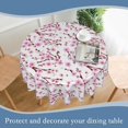 thumbnail image 5 of Cherry Blossoms Round Tablecloth 60 Inch,Waterproof Table Cloth Cover Cover Heat Resistant for Kitchen Dining Indoor Outdoor Farmhouse Decor, 5 of 6