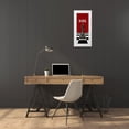 thumbnail image 3 of Reed, Tara 15x32 White Modern Wood Framed Museum Art Print Titled - Rather be Playing Chess Pieces black on red panel V-King, 3 of 4