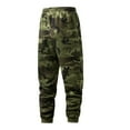 thumbnail image 3 of Domuza Mens Camouflage Sweatpants Casual Straight Leg Drawstring Elastic Waist Joggers Fall Thermal Stylish Lightweight Sweat Pant with Pockets Army Green L, 3 of 3