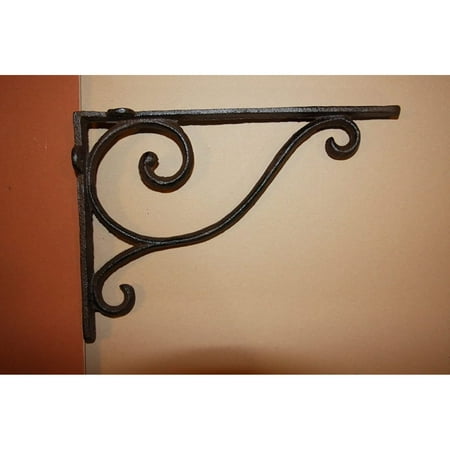 

LeCeleBee Set of 6 Elegant Shelf Brackets Cast Iron 9 14 inch Vintage-Look Victorian Swirl Design Volume Priced B-6