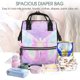 thumbnail image 5 of Disketp Purple Sparkling Butterfly Mochila de Pañales de Gran Capacidad con Múltiples Bolsillos, Mochila de Viaje Multifuncional para Bebé, Unisex, Moderna y Resistente, 5 of 6