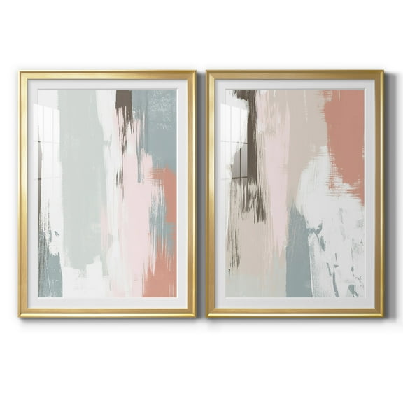 Wexford Home Sandstone Peel III Premium Framed Print, 30.5" x 42.5" - Ready to Hang, Gold (Set of 2)