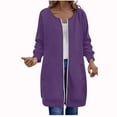 thumbnail image 4 of FDGIU Women's Oversized Zip Up Long Hoodie - Lightweight Fleece Long Tunic Jacket with Pockets, Winter Warm Cozy Sweatshirt, 4 of 4