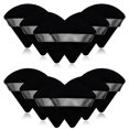 thumbnail image 1 of 12 Piezas de Soplo de Polvo Cosmético Negro de 2,76 pulgadas, Esponja Suave Portátil, Ajuste de Esponja para la Cara, Soplo de Polvo de Terciopelo Triangular con Mango de Cinta para Polvo Suelto, Herr, 1 of 5