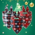 thumbnail image 6 of Plaid Pattern Pet Bib - Decorative Polyester Bandana - Fashion Dogs Collars - Christmas Accessory, 6 of 8