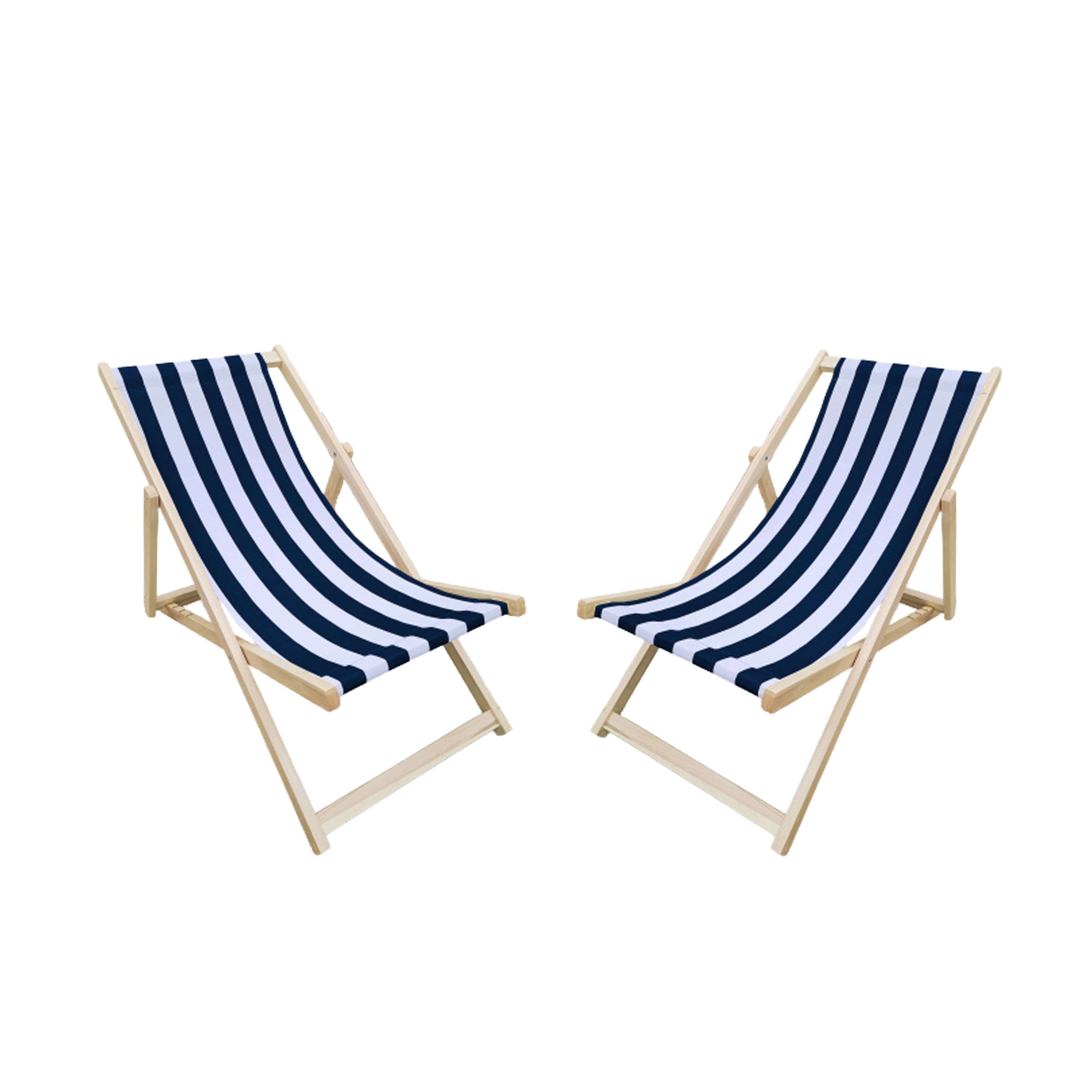 Leumius 2 Pcs Folding Chaise Lounge,Wood Outdoor Folding Chaise Lounge,Pool Chairs for Beach,Yard,Patio,Blue