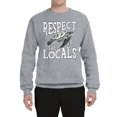 thumbnail image 2 of Wild Bobby Respect The Locals Save Our Oceans Turtle Animal Lover Unisex Crewneck Graphic Sweatshirt, Heather Grey, Small, 2 of 6
