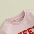 thumbnail image 6 of Bagilaanoe Toddler Baby Girl Valentine's Day Sweatshirt Long Sleeve Letter Embroidery Pullover 6M 12M 18M 24M 3T 4T Kids Spring Loose Tee Tops, 6 of 8