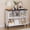 White With Dark Brown Top2, variant on 9 Cube Shelf Short Bookshelf, Cube Storage Organizer Low DVD Display Cabinets, Wood TV Stand Entryway Table for Living Room, Office, Bedroom, Dorm, White with Dark Brown Top