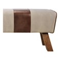 thumbnail image 4 of Moe's Home Collection Pommel 18.5" Leather Upholstered Bench in Brown/Beige, 4 of 4