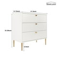thumbnail image 2 of Boyel Living 3 Drawer Dresser for Bedroom, Chest of Drawer, White Accent Dresser for Living Room, 2 of 14