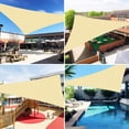 thumbnail image 7 of NAWAY 24'X24'X24' Triangle Shade Sail with Super Rings, 260GSM Heavy Duty Sun Shade， UPF50 Canopy for Patio Playground, Beige, 7 of 7