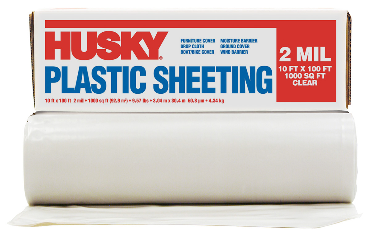 Husky 10' X 100' 2 ML Opaque Plastic Sheeting - image 2 of 3