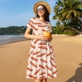 thumbnail image 5 of Spring Summer Dresses for Women 2025 - Bacon Print No.909 Wedding Guest Dresses, Beach Vacation Clothes, Hawaiian Sundresses Casual Short Sleeve Dress for Women with Pockets, 5 of 7