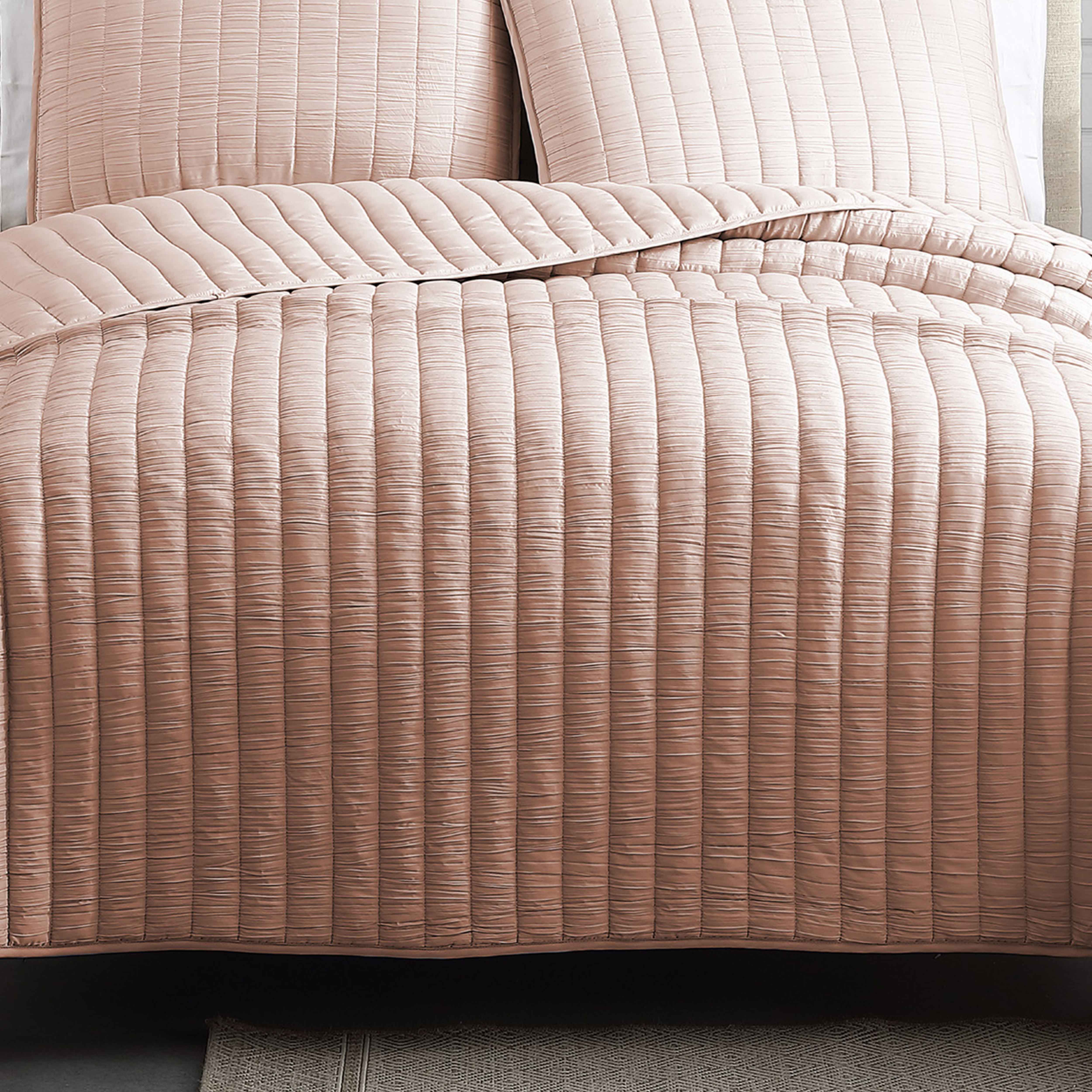 Quilt Set, 3 Piece, King, Blush, Riverbrook Home Moonstone, Polyfill, Adult