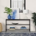 thumbnail image 4 of Henn&Hart 55" Blackened Bronze Metal/Glass Console Table, 4 of 8