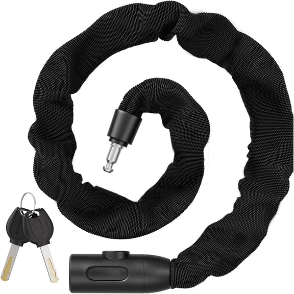 Heavy Duty Bicycle Lock Chain with Keys - 3 feet Anti-Theft Lock for Bikes, Motorcycles, Doors, Gates, Fences, Grills (6mm Thick)