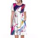 thumbnail image 1 of Disketp Colorful Bulldog para Vestido de Manga Corta para Mujeres, Vestidos de Verano para Mujeres, Casual y Holgado para la Playa, 1 of 6