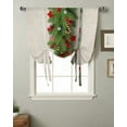 Christmas Tree Pine Needles Candy Bow Window Curtain Tie Up Curtains